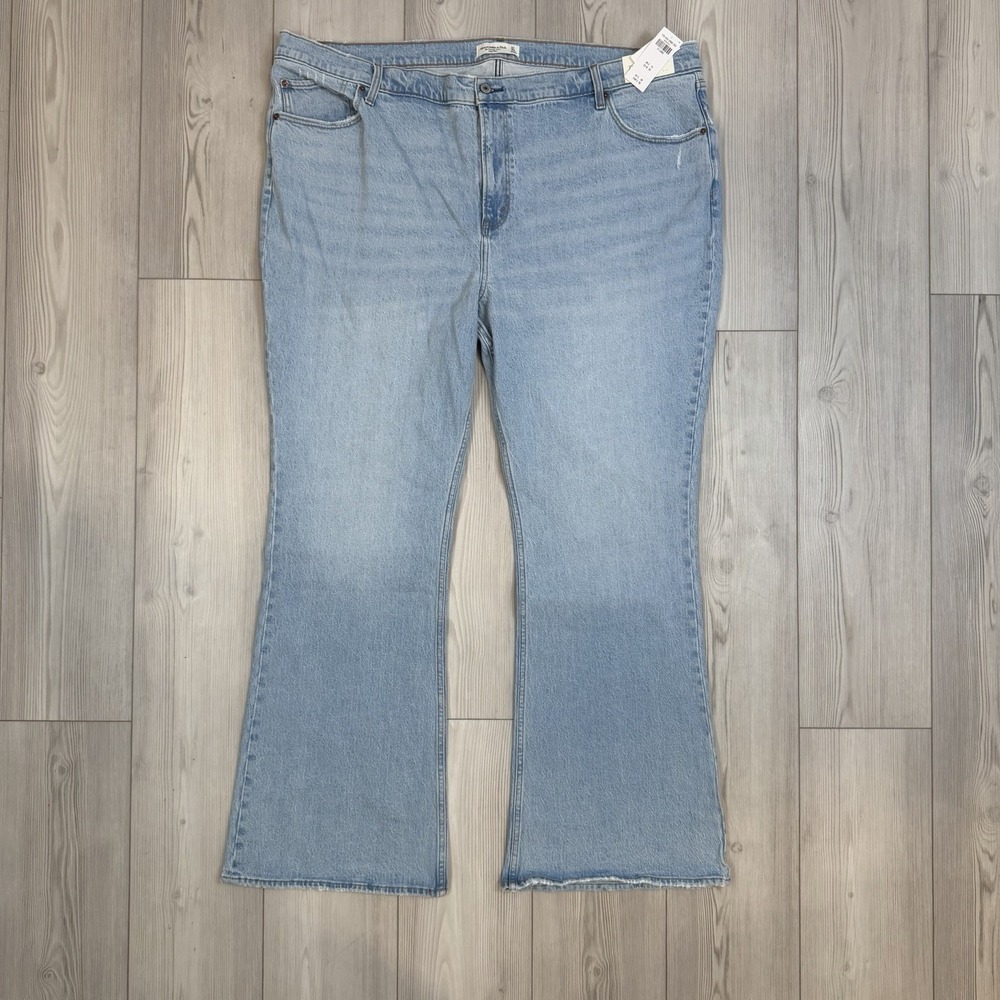 NWT Abercrombieβ & Fitch 37 Long 24L Vintage Flare High Rise Jeans Sz Cotton